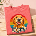 Custom Dog T-Shirt – Personalized Retro Pet Portrait.