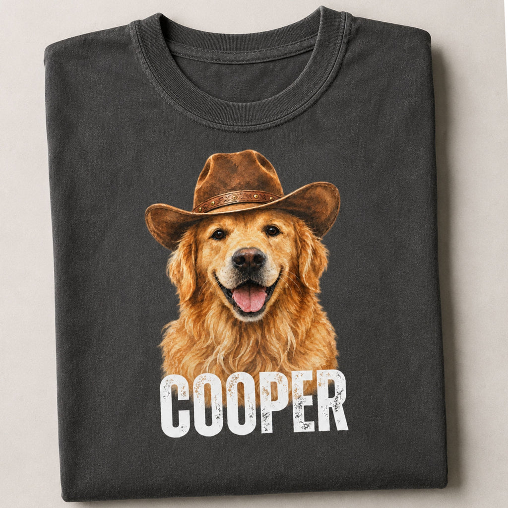 Custom Pet Shirt – Personalized Western Pet Portrait Tee.