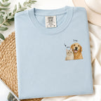 Custom Two Pet Portrait T-Shirt with Names | Personalized Pet Shirt.