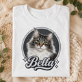 Custom Cat Shirt – Personalized Vintage Pet Portrait Tee.