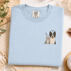 Custom Two Pet Portrait T-Shirt with Names.