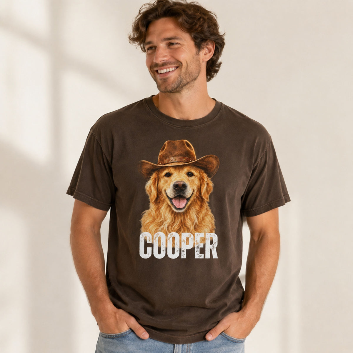 Custom Pet Shirt – Personalized Western Pet Portrait Tee.