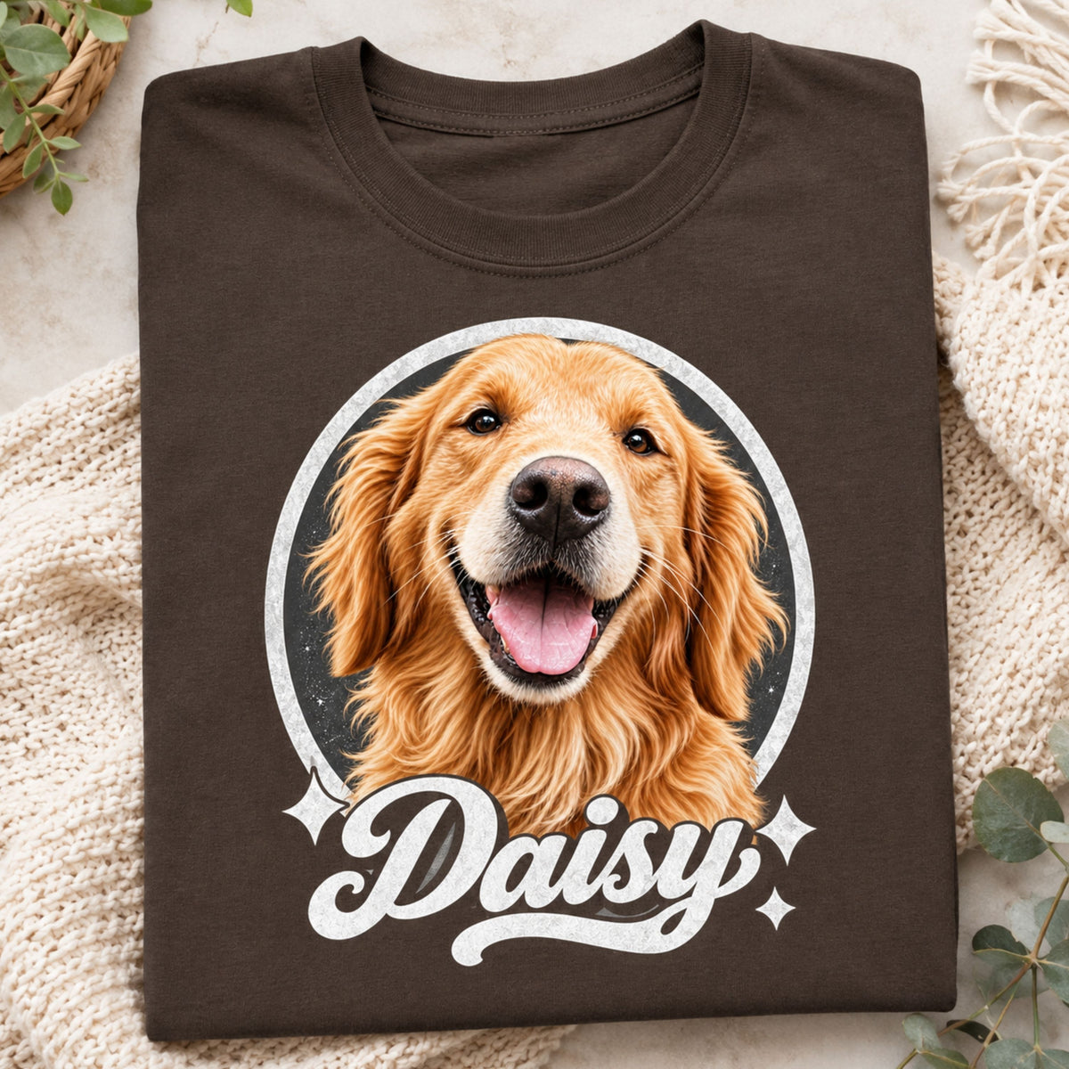 Custom Dog Shirt – Personalized Vintage Pet Portrait T-Shirt.