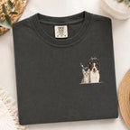Custom Two Pet Portrait T-Shirt with Names.