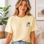 Custom Two Pet Portrait T-Shirt with Names.