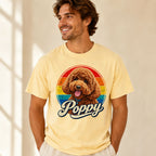 Custom Dog Shirt with Name – Retro Personalized Pet T-Shirt.