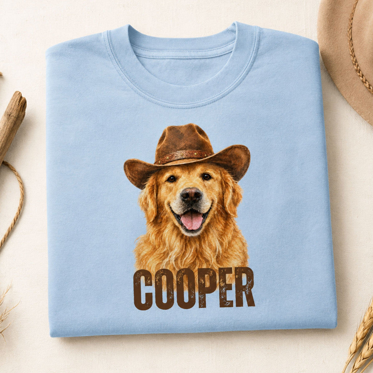 Custom Pet Shirt – Personalized Western Pet Portrait Tee.