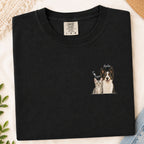 Custom Two Pet Portrait T-Shirt with Names.