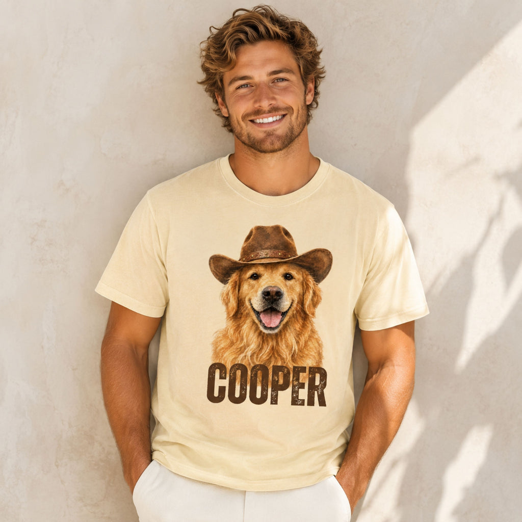 Custom Pet Shirt – Personalized Western Pet Portrait Tee.