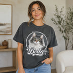 Custom Cat Shirt – Personalized Vintage Pet Portrait Tee.