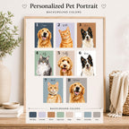 Custom Minimalist Pet Portrait from Photo | Personalized Pet Art.