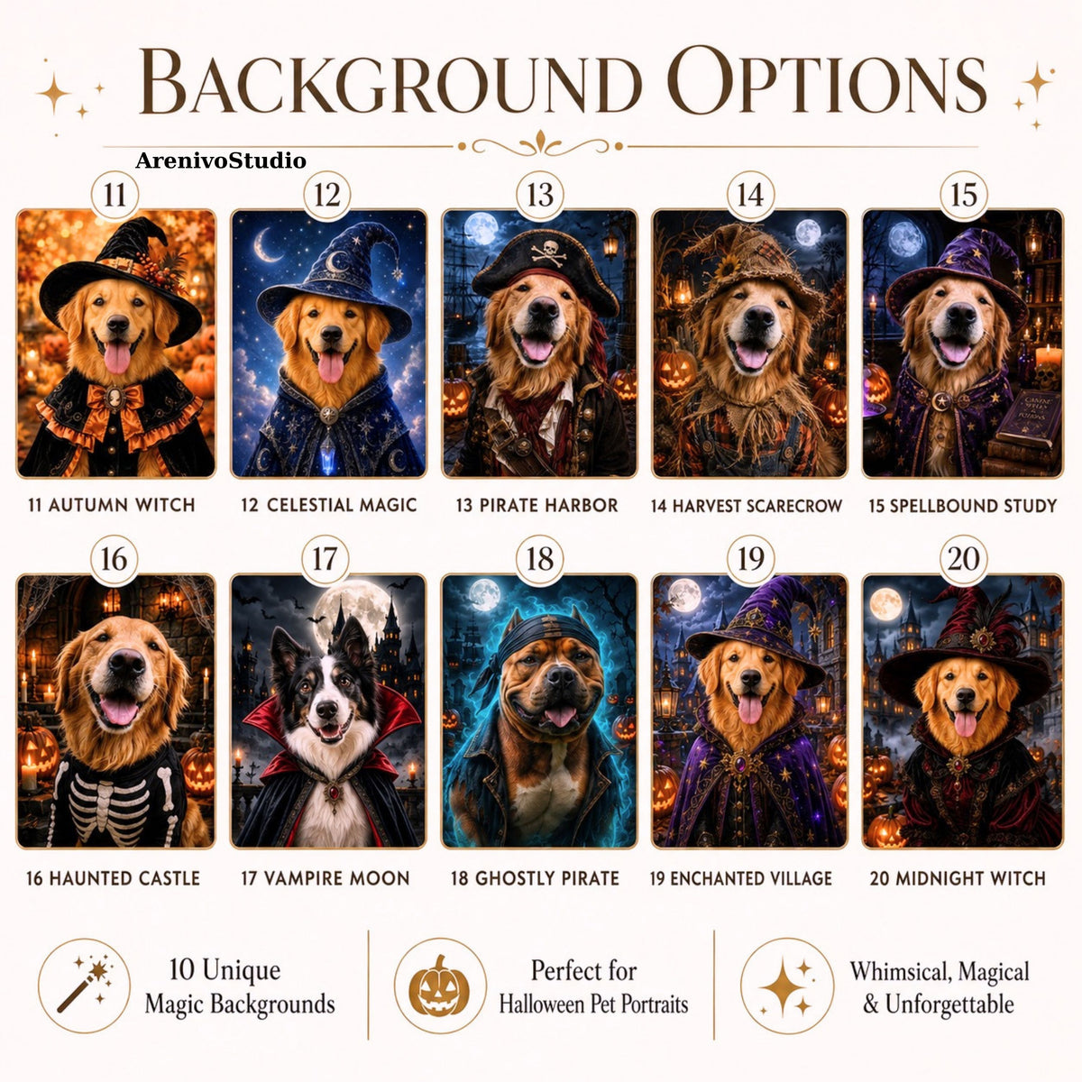 Custom Spooky Royal Pet Portrait | Gothic Halloween Art.