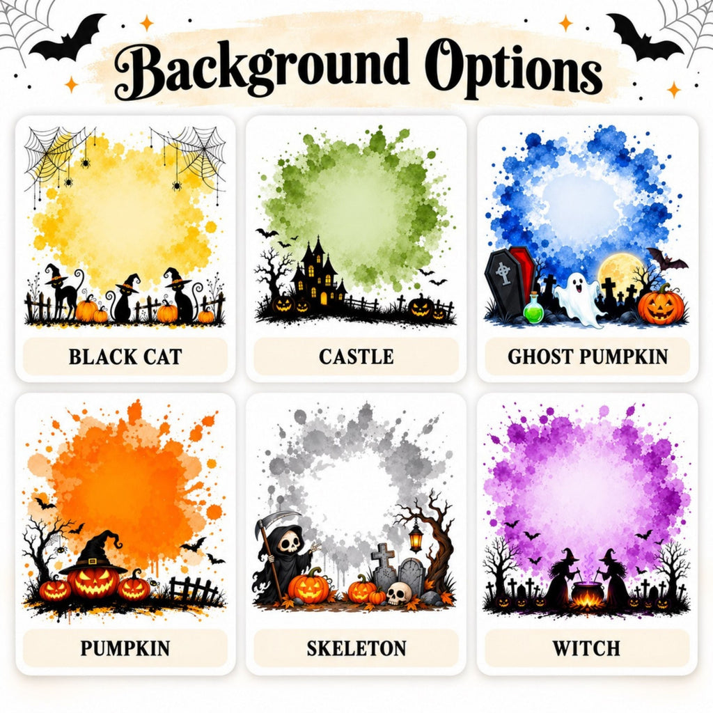 Custom Cat Halloween Tote Bag with Name, Trick or Treat Canvas Bag