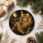 Custom Cat Moon Ornament – Personalized Celestial Pet Gift