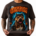 Custom Pet Halloween Shirt – Spooky Portrait T-Shirt.