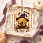 Dog’s First Halloween Ornament – Personalized Puppy Photo Gift.