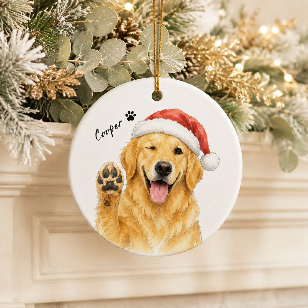 Personalized Dog’s First Christmas Ornament – Custom Pet Photo