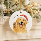Personalized Dog’s First Christmas Ornament – Custom Pet Photo