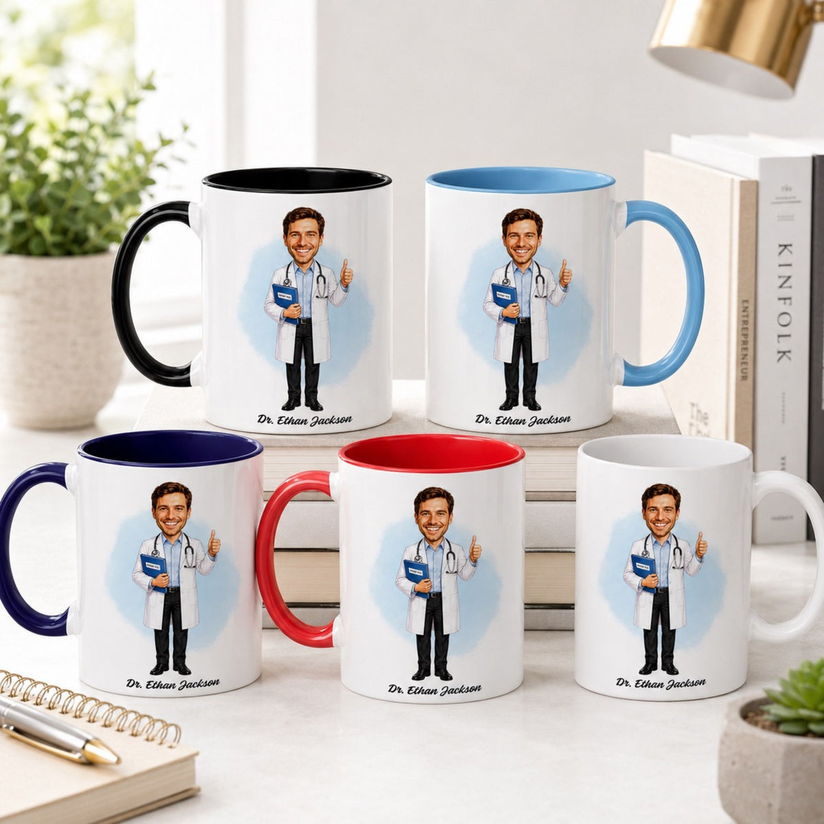 Personalized Doctor Caricature Mug – Create Their Gift Today.