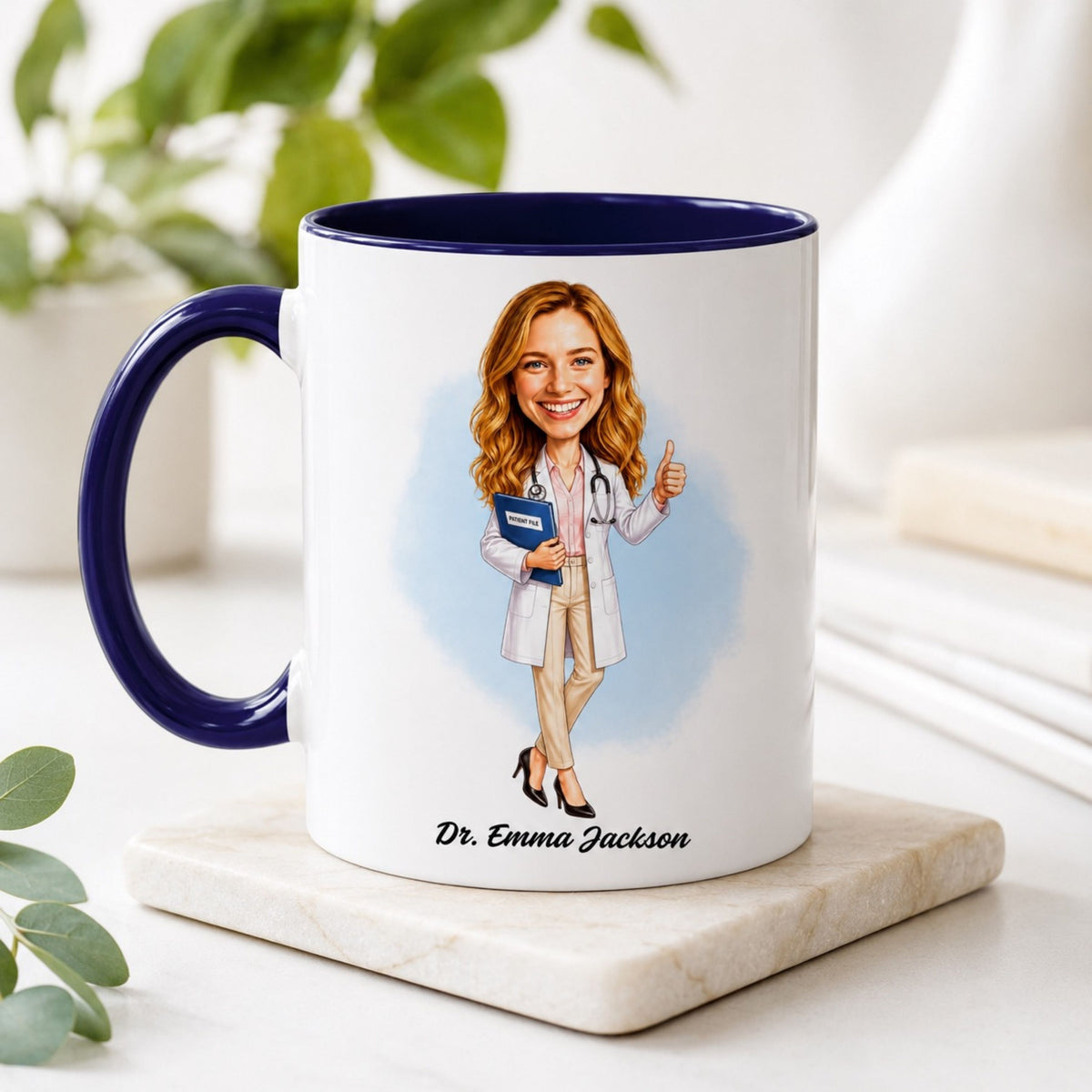 Personalized Doctor Caricature Mug – A Gift They’ll Love.