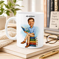 Personalized Elementary Teacher Caricature Mug from Photo – Custom Gift.