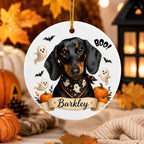 Personalized Dog Halloween Ornament – Custom Pet Photo Keepsake.