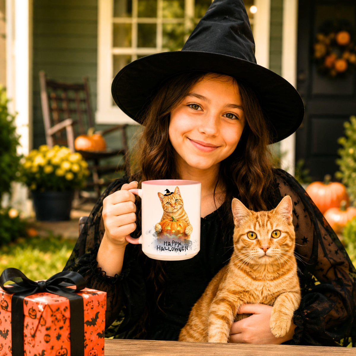 Personalized Halloween Pet Mug | Custom Cat & Dog Photo Gift.