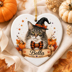 Custom Pet Halloween Ornament – Personalized Dog or Cat Portrait.