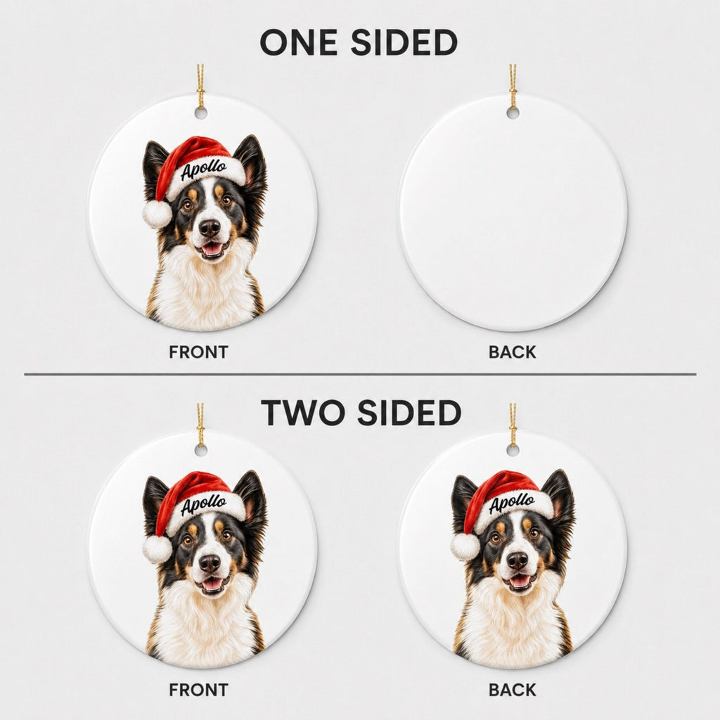 Custom Christmas Dog Ornament – Personalized Pet Photo Gift.