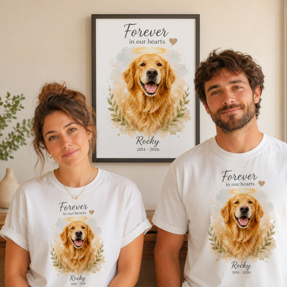 Custom Watercolor Pet Memorial Portrait – Forever Loved.