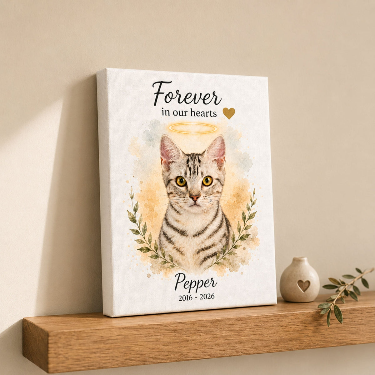 Custom Watercolor Pet Memorial Portrait – Forever Loved.