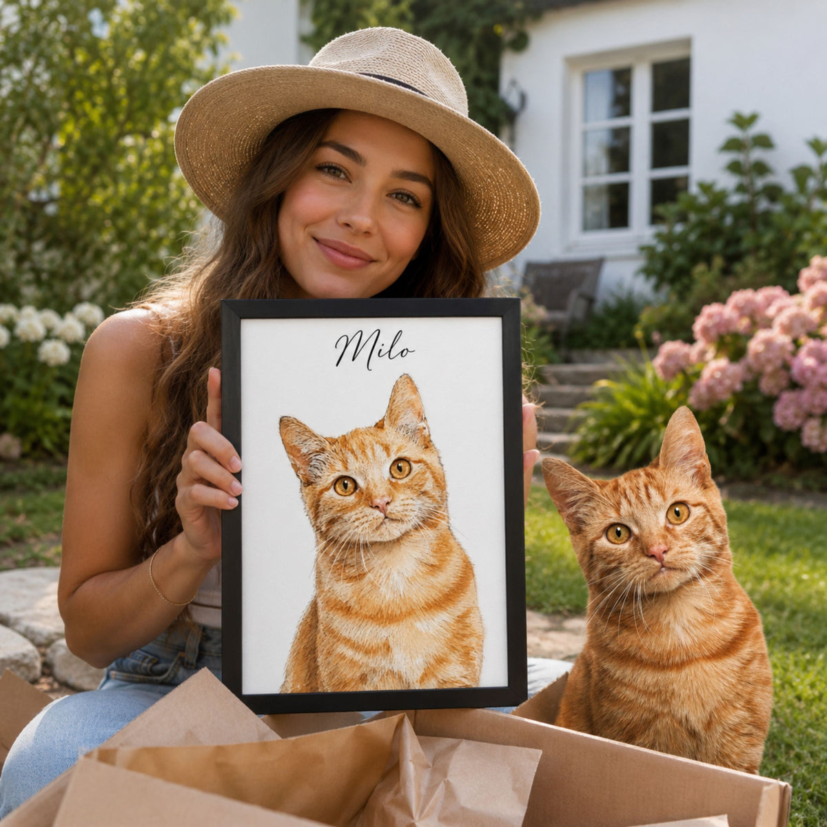 Custom Watercolor Pet Portrait from Photo | Personalized Pet Art.