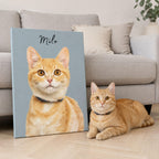 Custom Minimalist Pet Portrait from Photo | Personalized Pet Art.