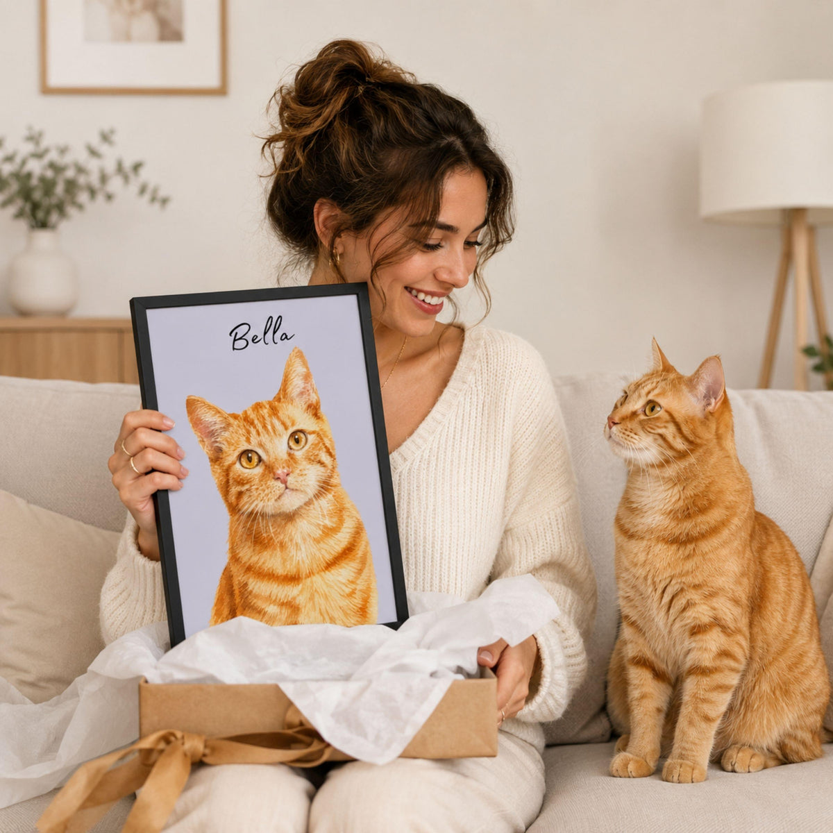 Custom Minimalist Pet Portrait from Photo | Personalized Pet Art.