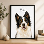 Custom Minimalist Pet Portrait from Photo | Personalized Pet Art.