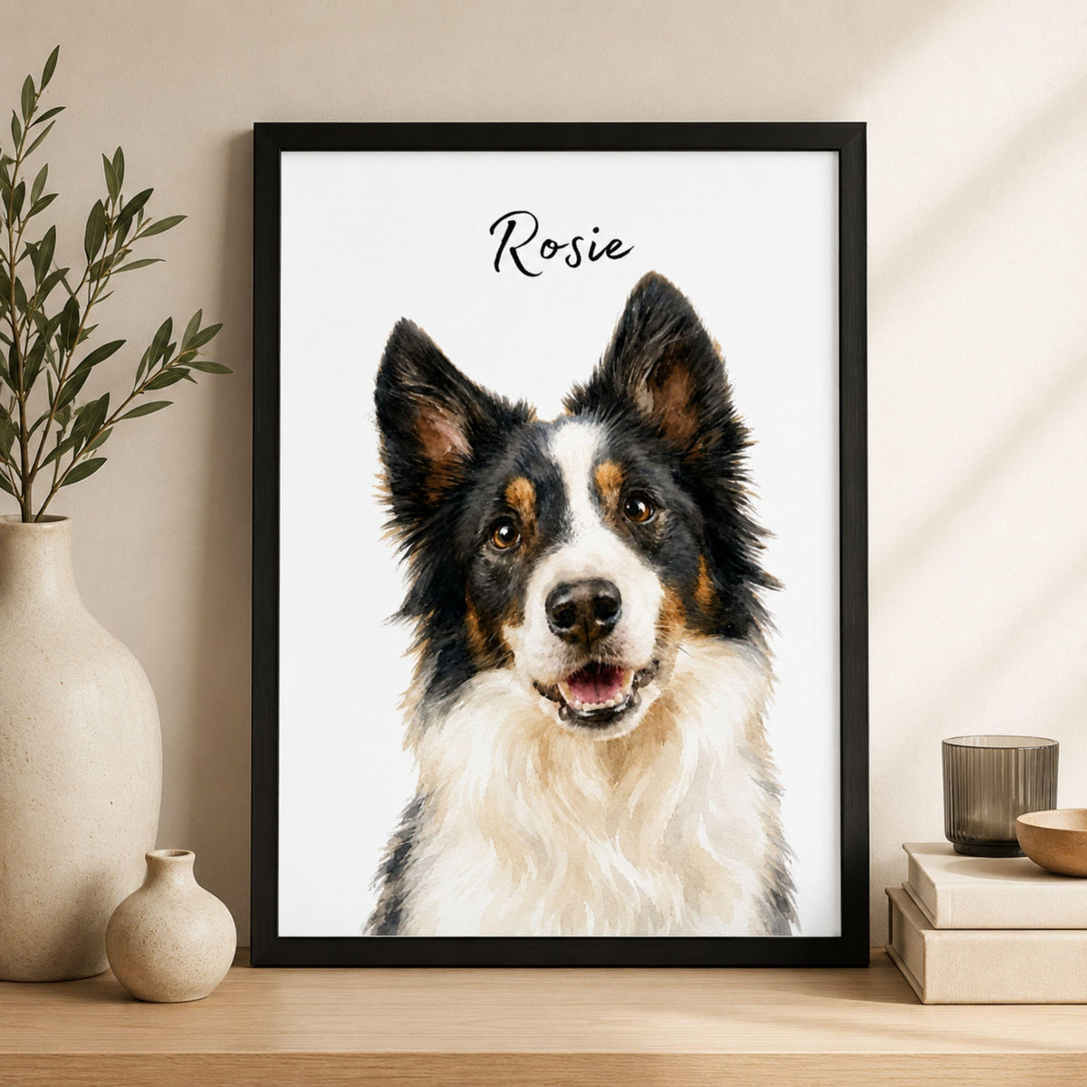Custom Minimalist Pet Portrait from Photo | Personalized Pet Art.