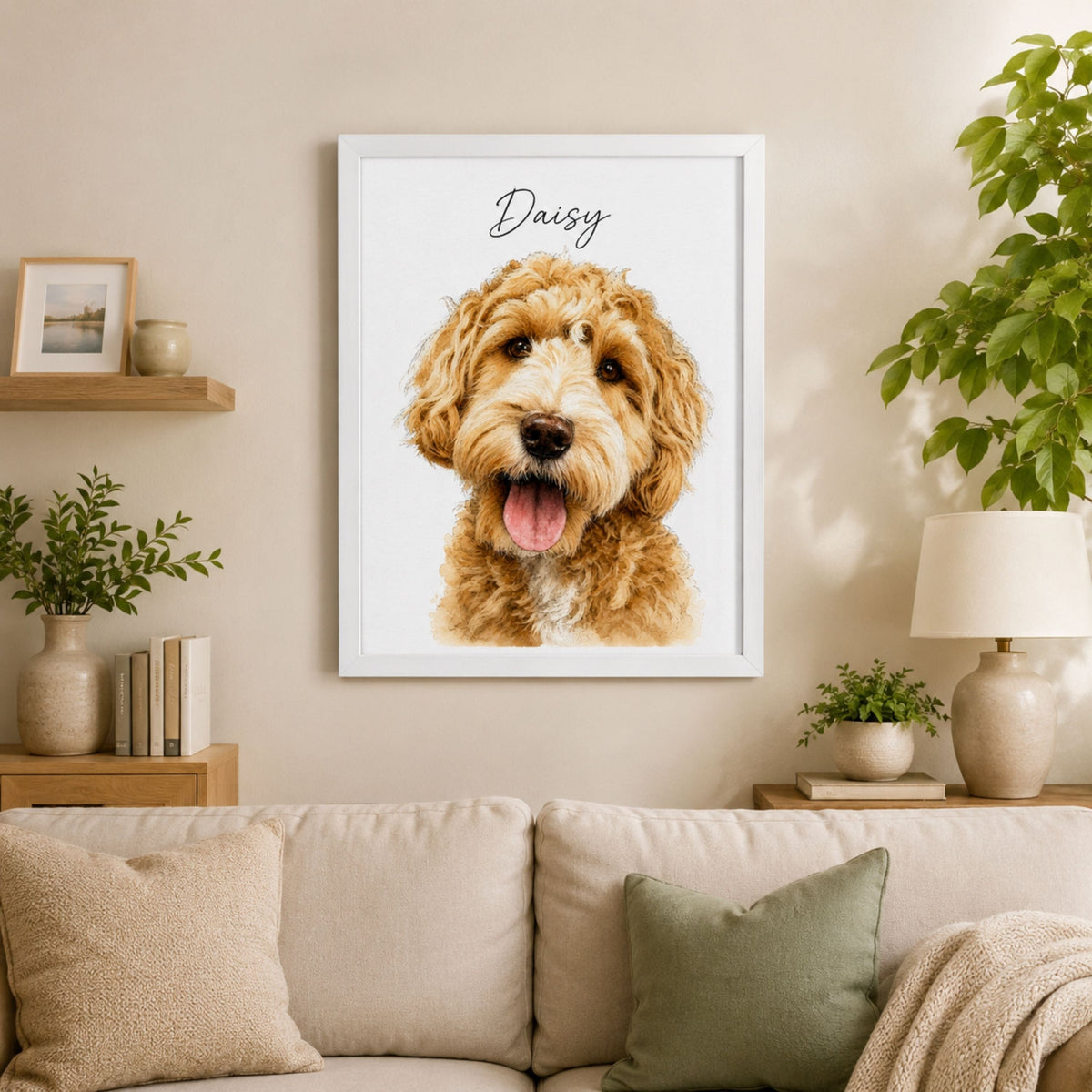 Custom Watercolor Pet Portrait from Photo | Personalized Pet Art.