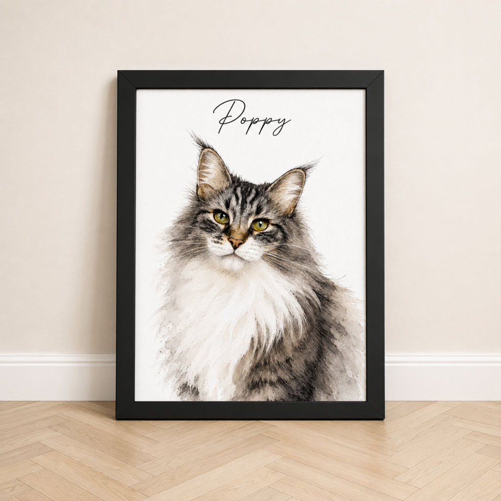 Custom Watercolor Pet Portrait from Photo | Personalized Pet Art.