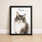 Custom Watercolor Pet Portrait from Photo | Personalized Pet Art.