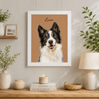 Custom Minimalist Pet Portrait from Photo | Personalized Pet Art.