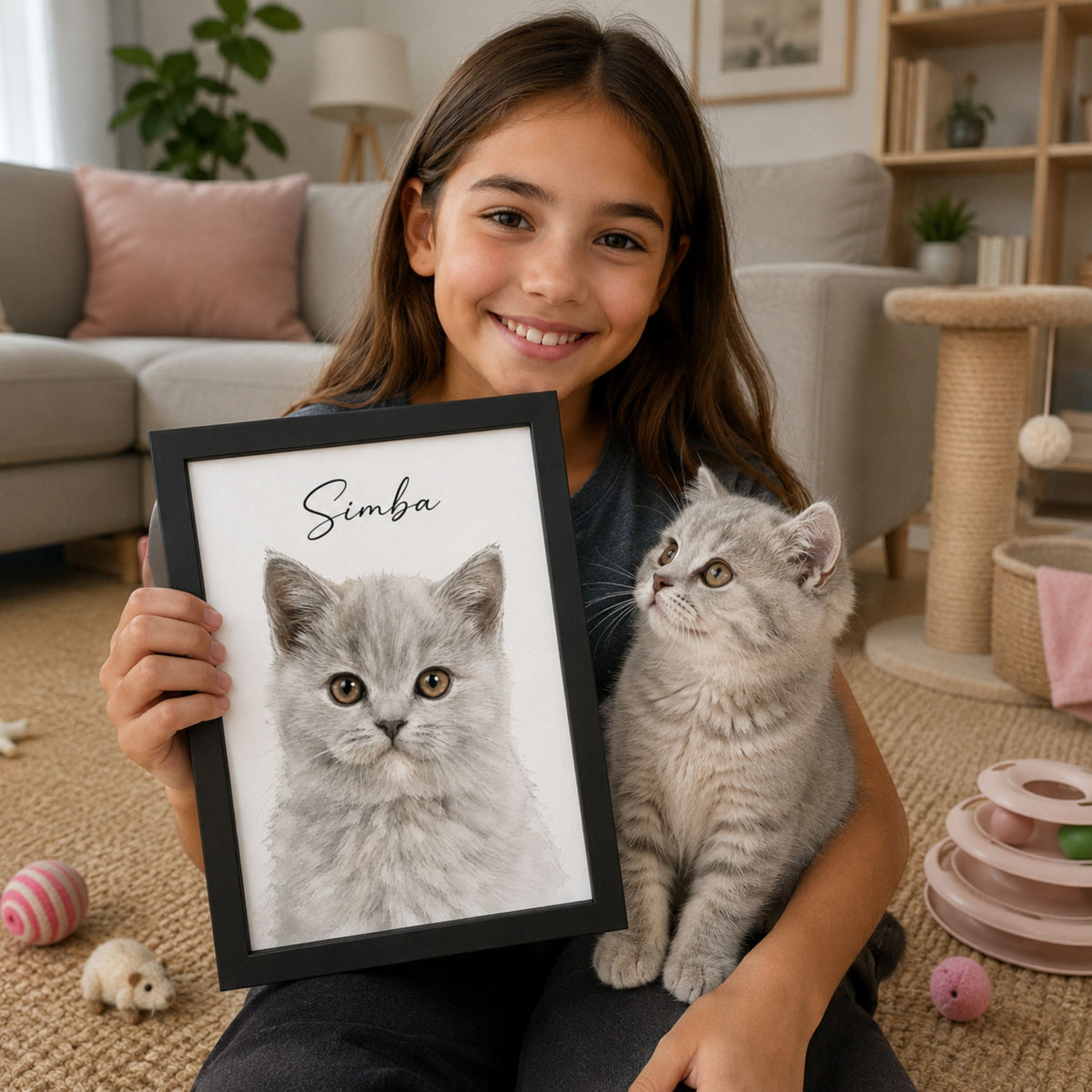 Custom Watercolor Pet Portrait from Photo | Personalized Pet Art.