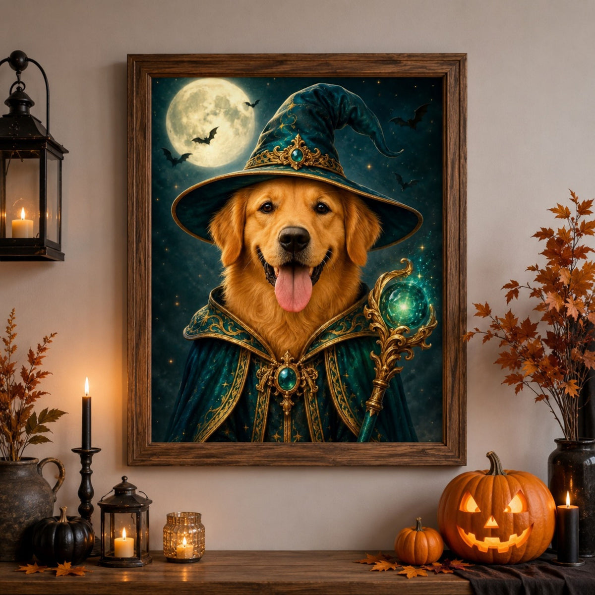 Custom Spooky Royal Pet Portrait | Gothic Halloween Art.