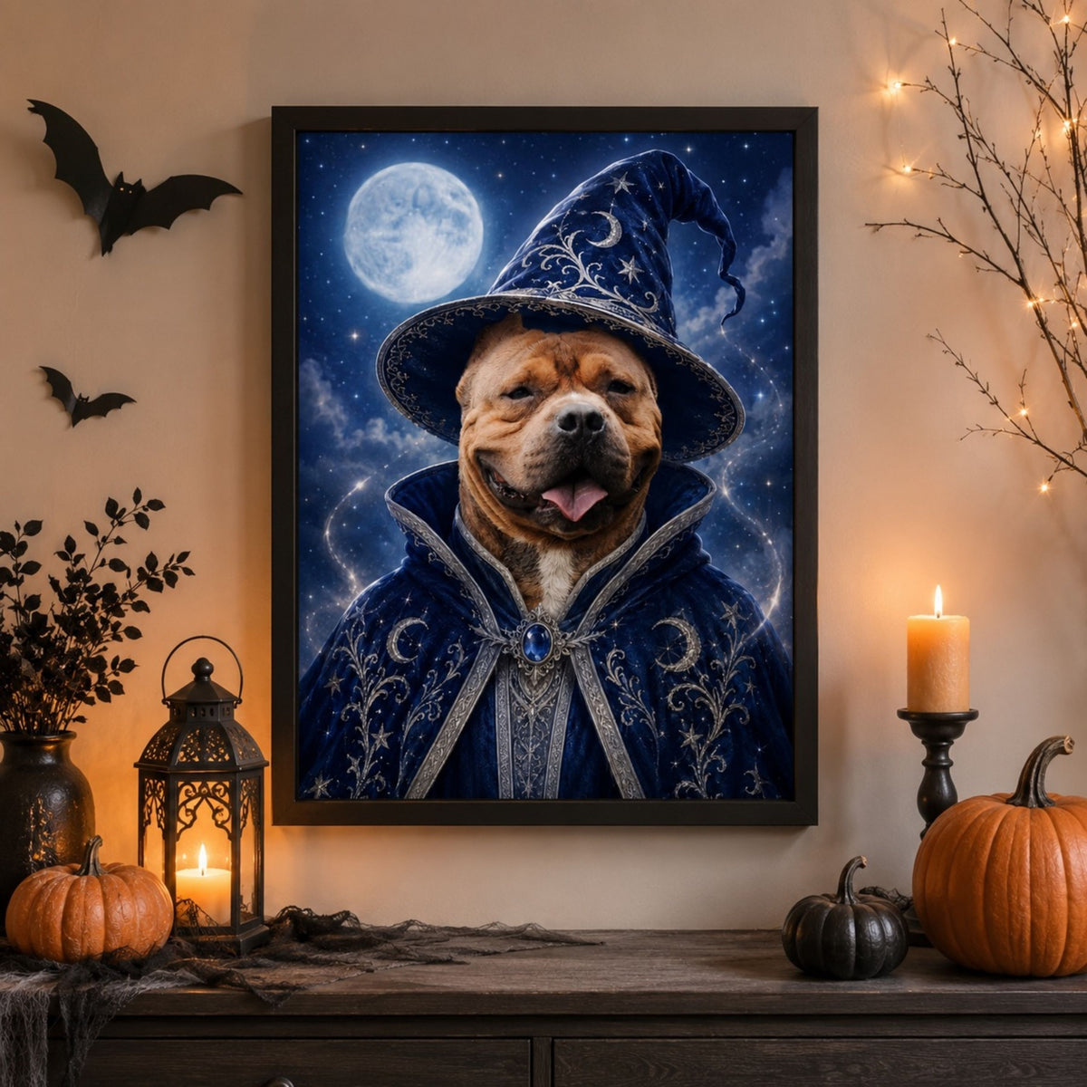 Custom Spooky Royal Pet Portrait | Gothic Halloween Art.