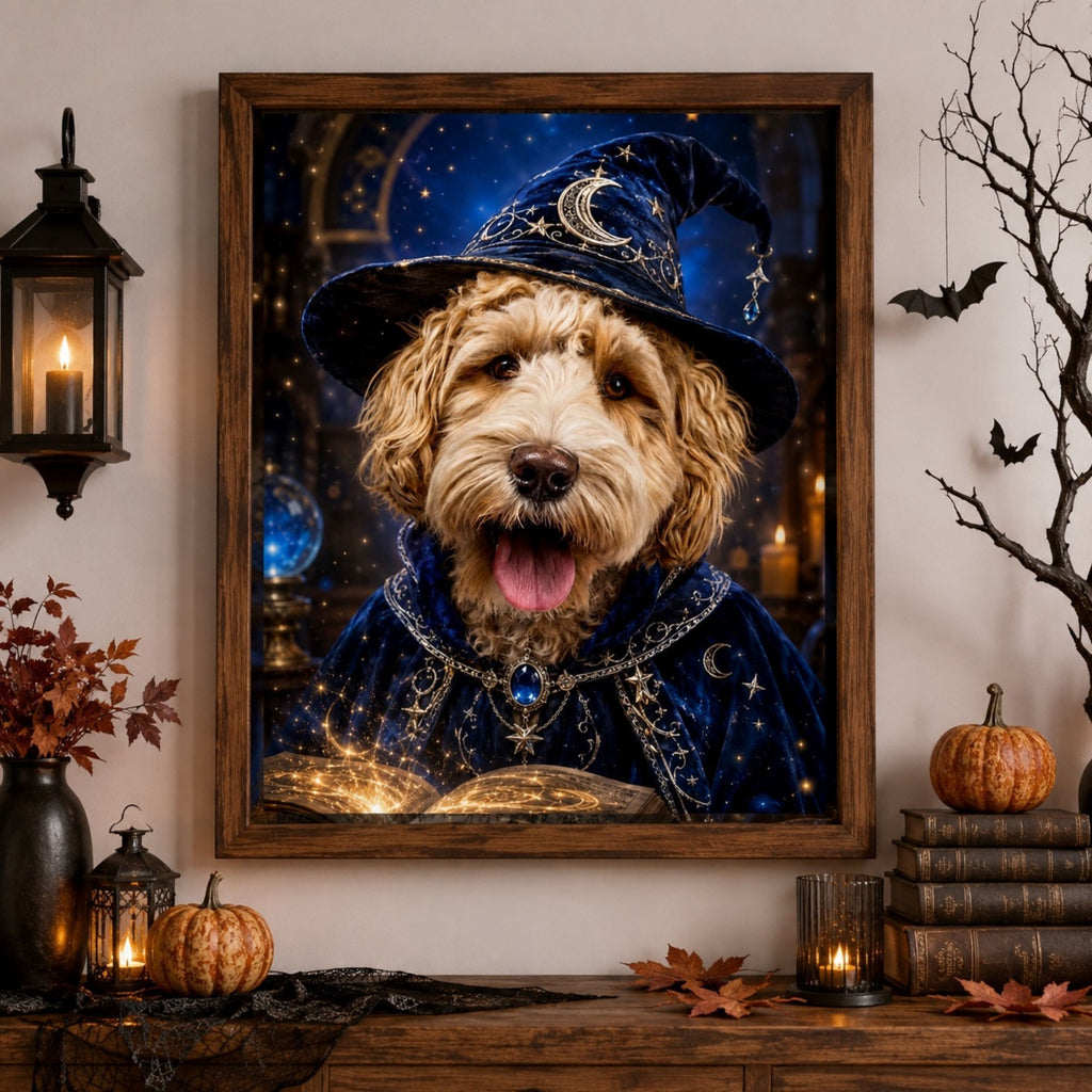 Custom Spooky Royal Pet Portrait | Gothic Halloween Art.