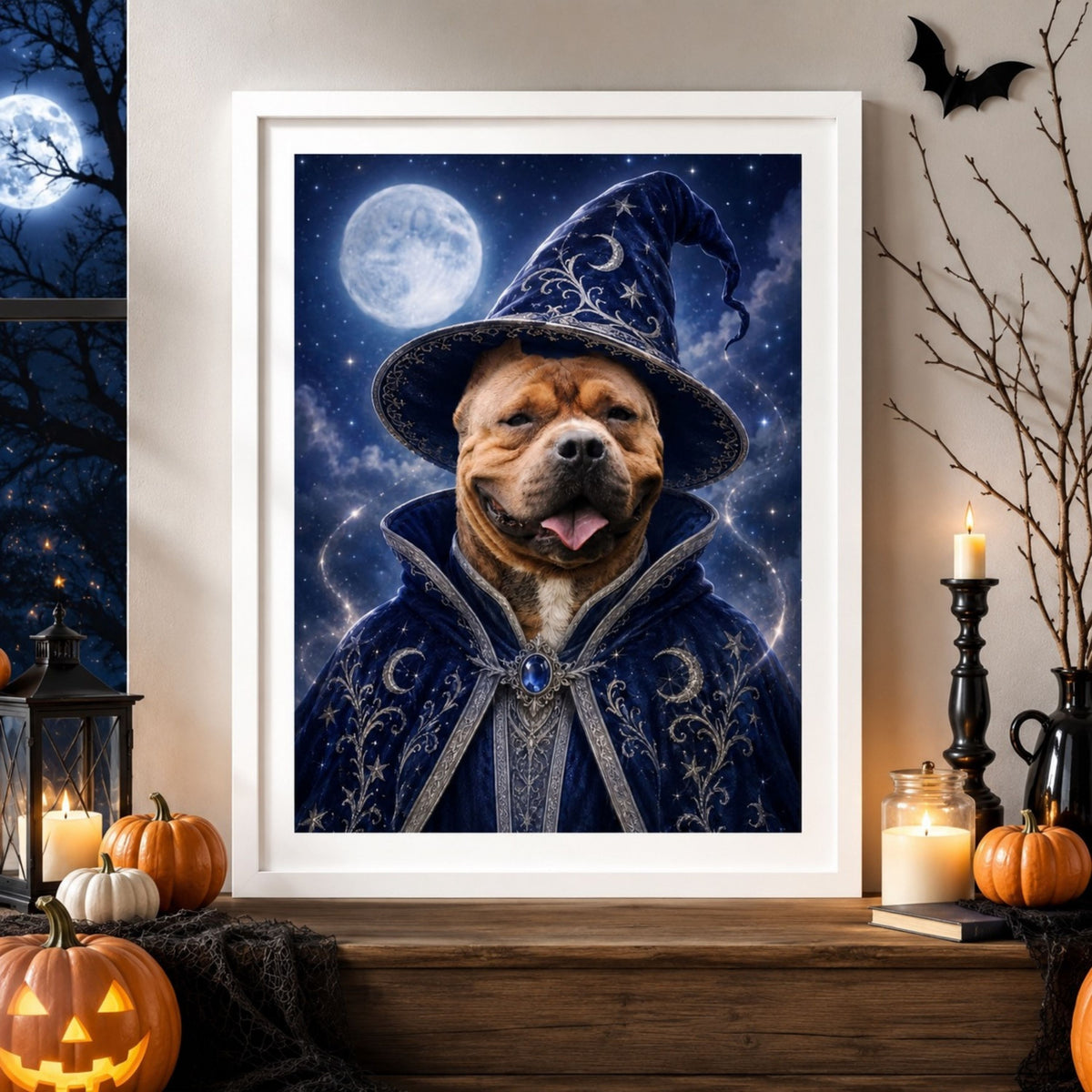 Custom Spooky Royal Pet Portrait | Gothic Halloween Art.