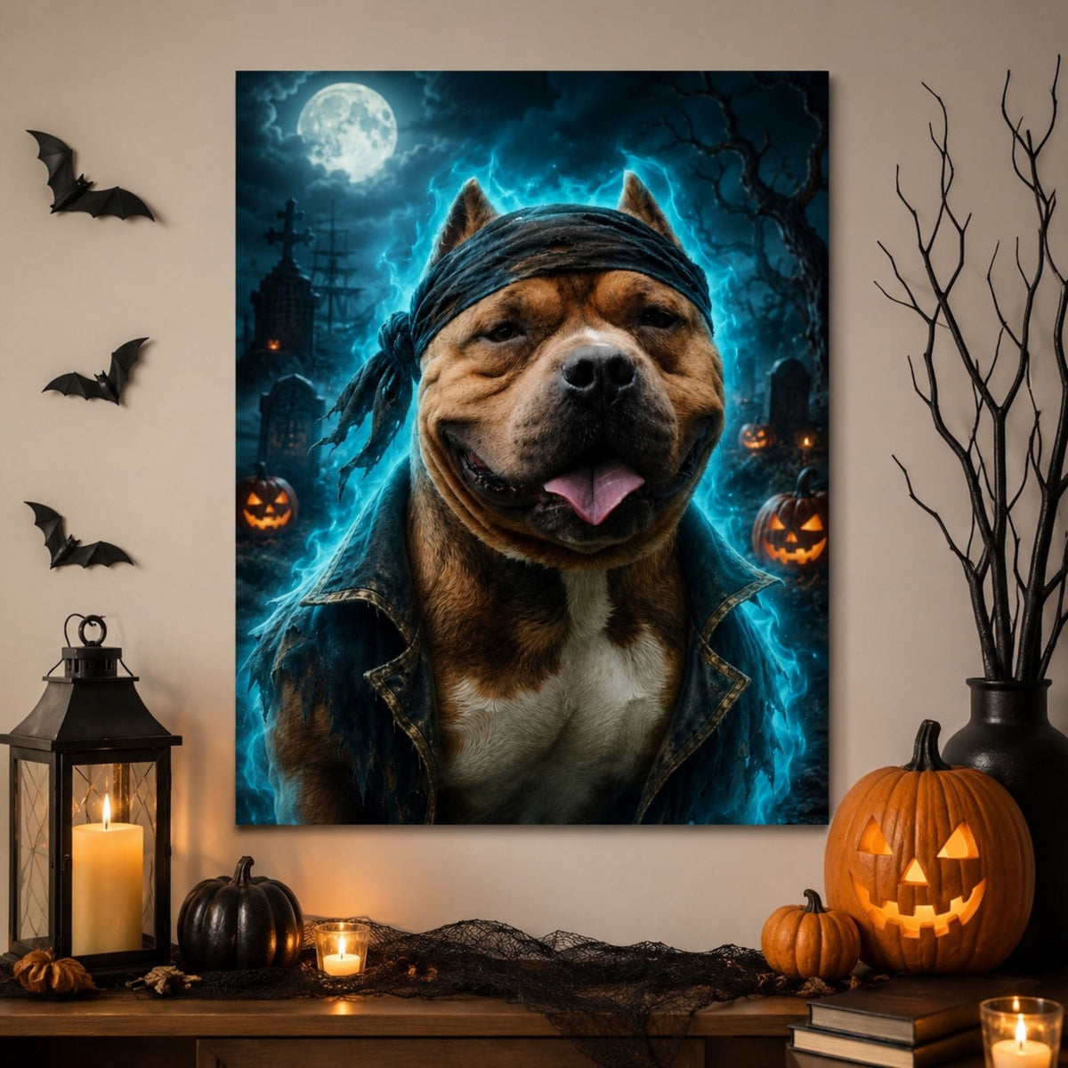 Custom Spooky Royal Pet Portrait | Gothic Halloween Art.