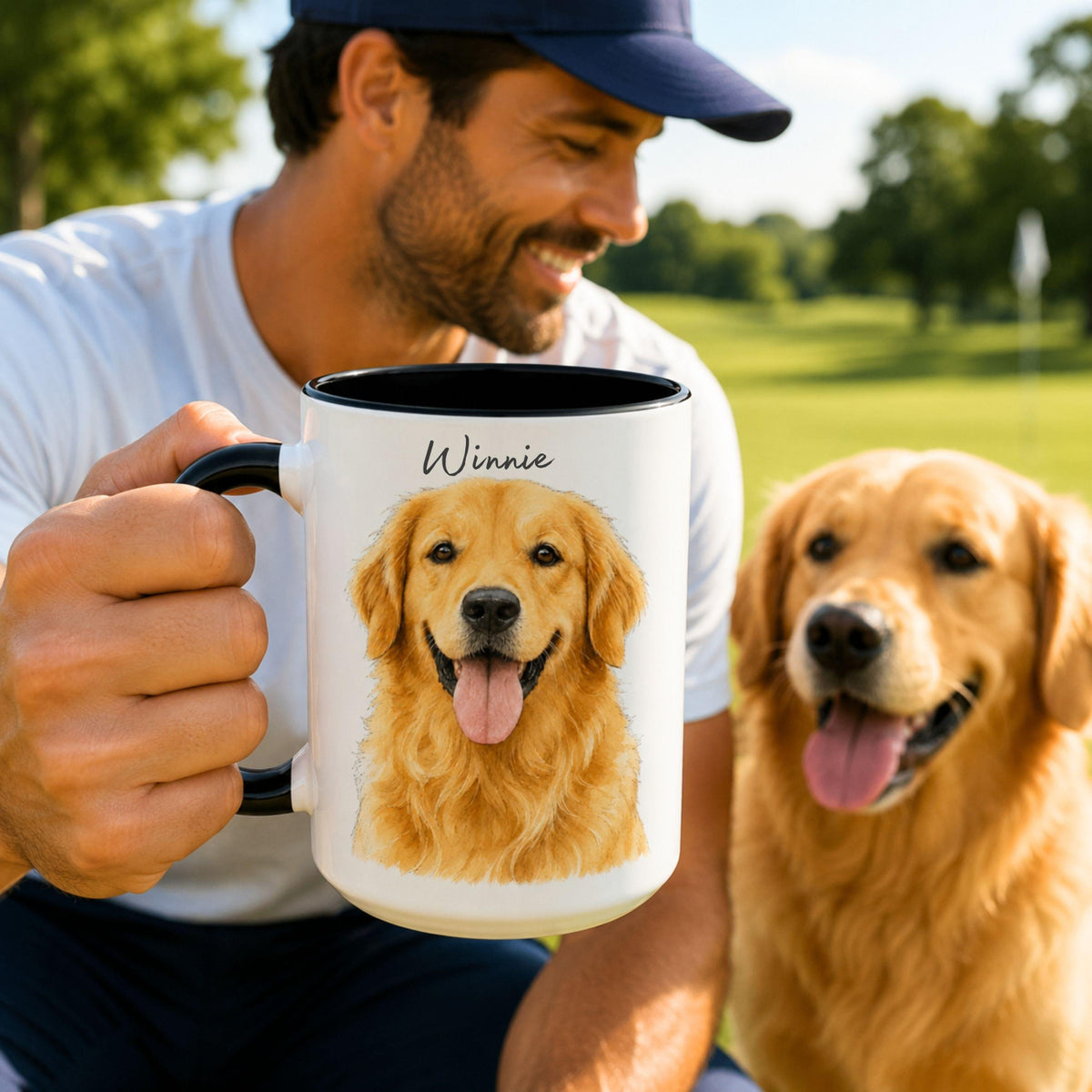Custom Watercolor Pet Portrait Mug | Personalized Dog & Cat Coffee Cup.