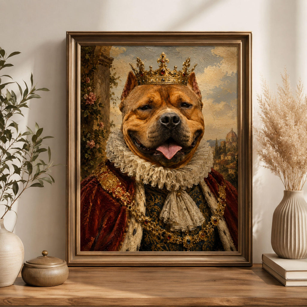 Custom Renaissance Pet Portrait | Royal Oil Painting Gift.