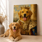 Custom Renaissance Pet Portrait | Royal Oil Painting Gift.