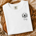 Custom Minimalist Pet Sketch T-Shirt | Personalized Dog Portrait Tee.